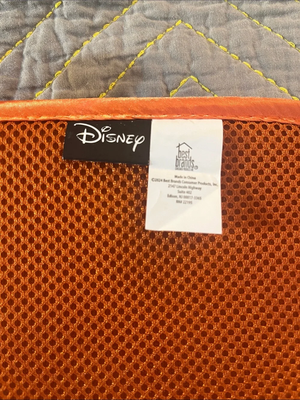 Disney Quilted Mickey Leaf Dish Drying mat in Orange and Brown
